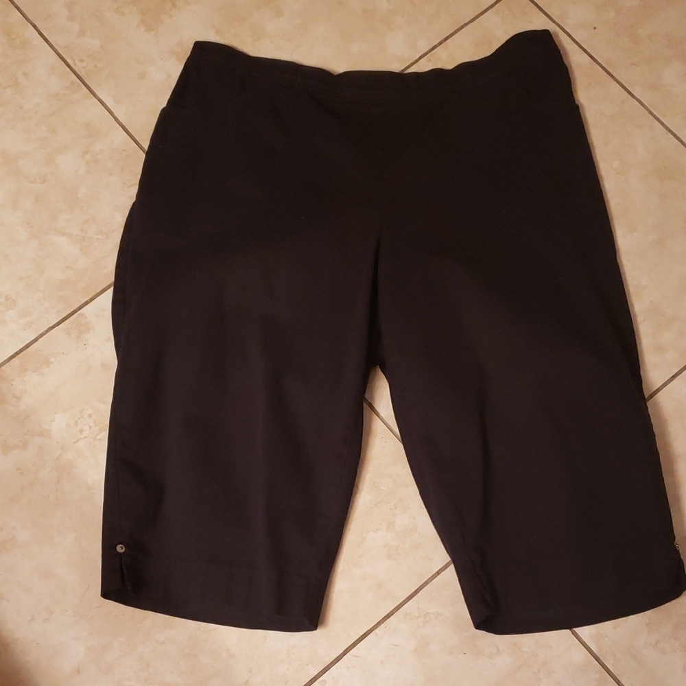 Just My Size Women's Black Bermudas